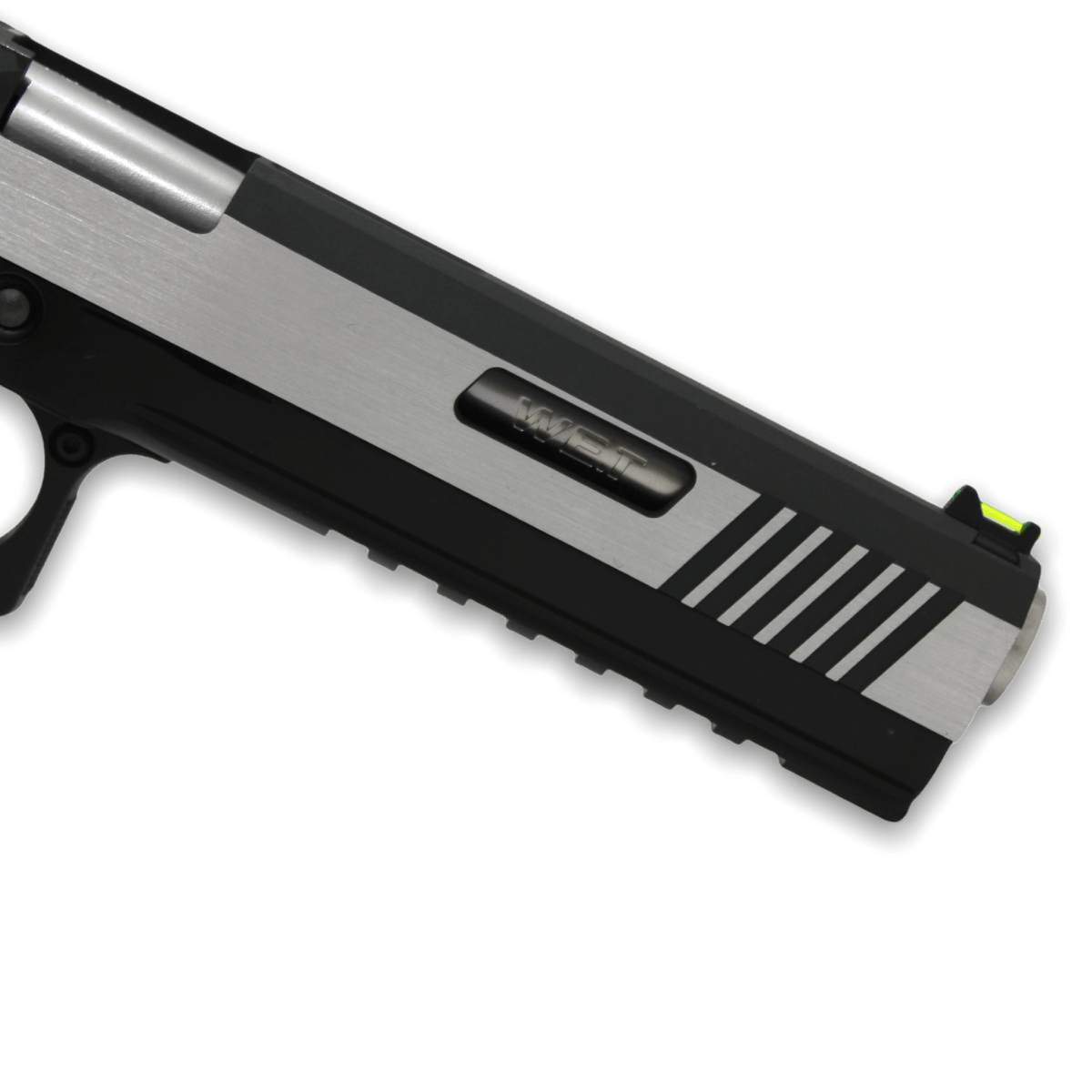 WE-Tech Hi-Capa 6" I-REX Competition Gas Blowback Gel Blaster Pistole – zweifarbig