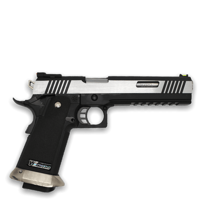 WE-Tech Hi-Capa 6" I-REX Competition Gas Blowback Gel Blaster Pistole – zweifarbig