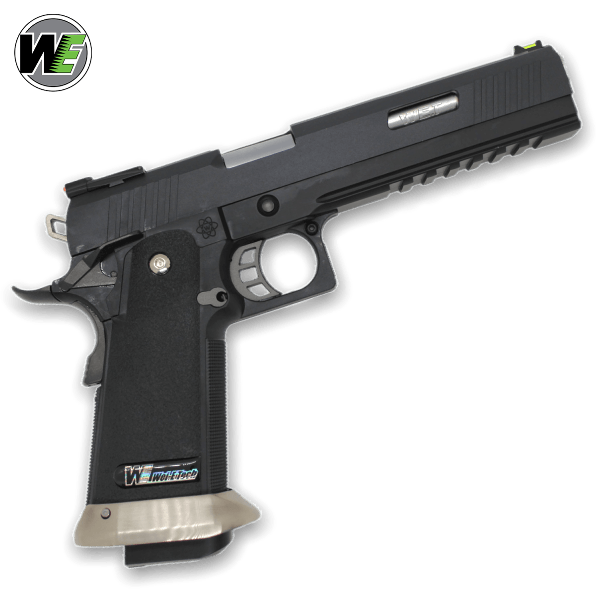 WE Tech Hi-Capa 6" Irex Gas Blowback Pistole - BK/SV