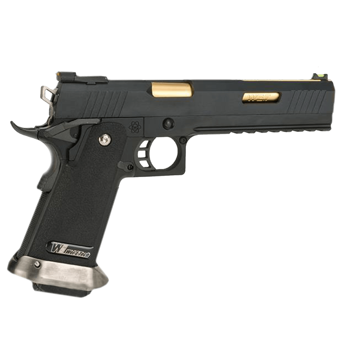 WE Tech Hi-Capa 6" T-Rex Competition Gas Blowback Gel Blaster Pistole - Schwarz/Gold