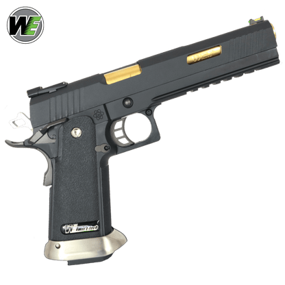 WE Tech Hi-Capa 6" T-Rex Competition Gas Blowback Gel Blaster Pistole - Schwarz/Gold